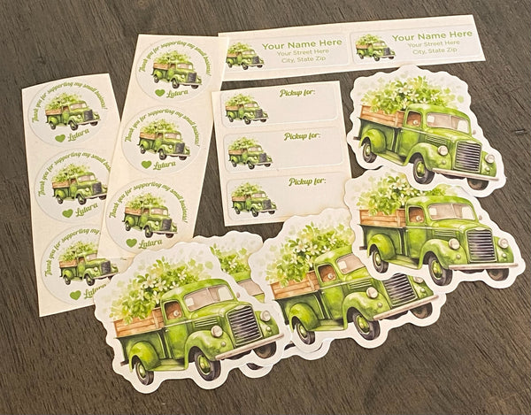 March Truck Die Cut Stickers