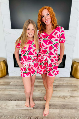 PREORDER: Matching Short Pajamas in Watermelon