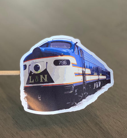 Blue train Die Cut Stickers