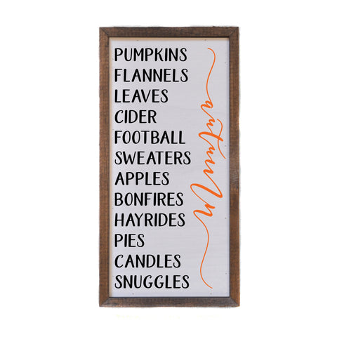 12x6 Best Of Autumn Fall Sign