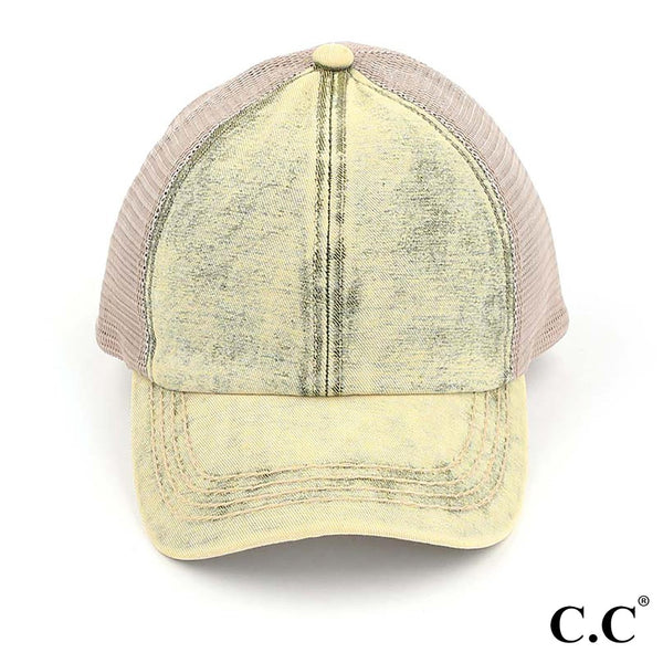 CrissCross PonyCap (Honey Acid Wash)