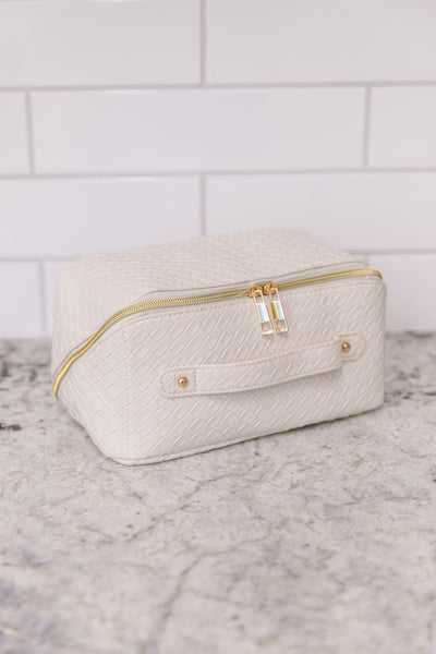 New Dawn Large Capacity Cosmetic Bag in White