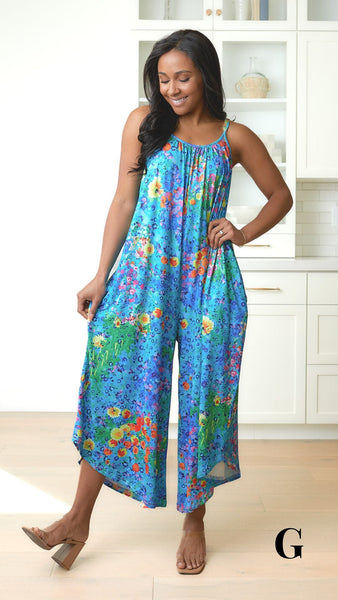 Relaxed Fit Jumpsuit in Assorted Prints