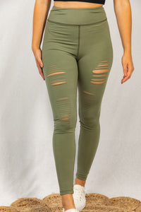 LASER LEGGINGS - OLIVE